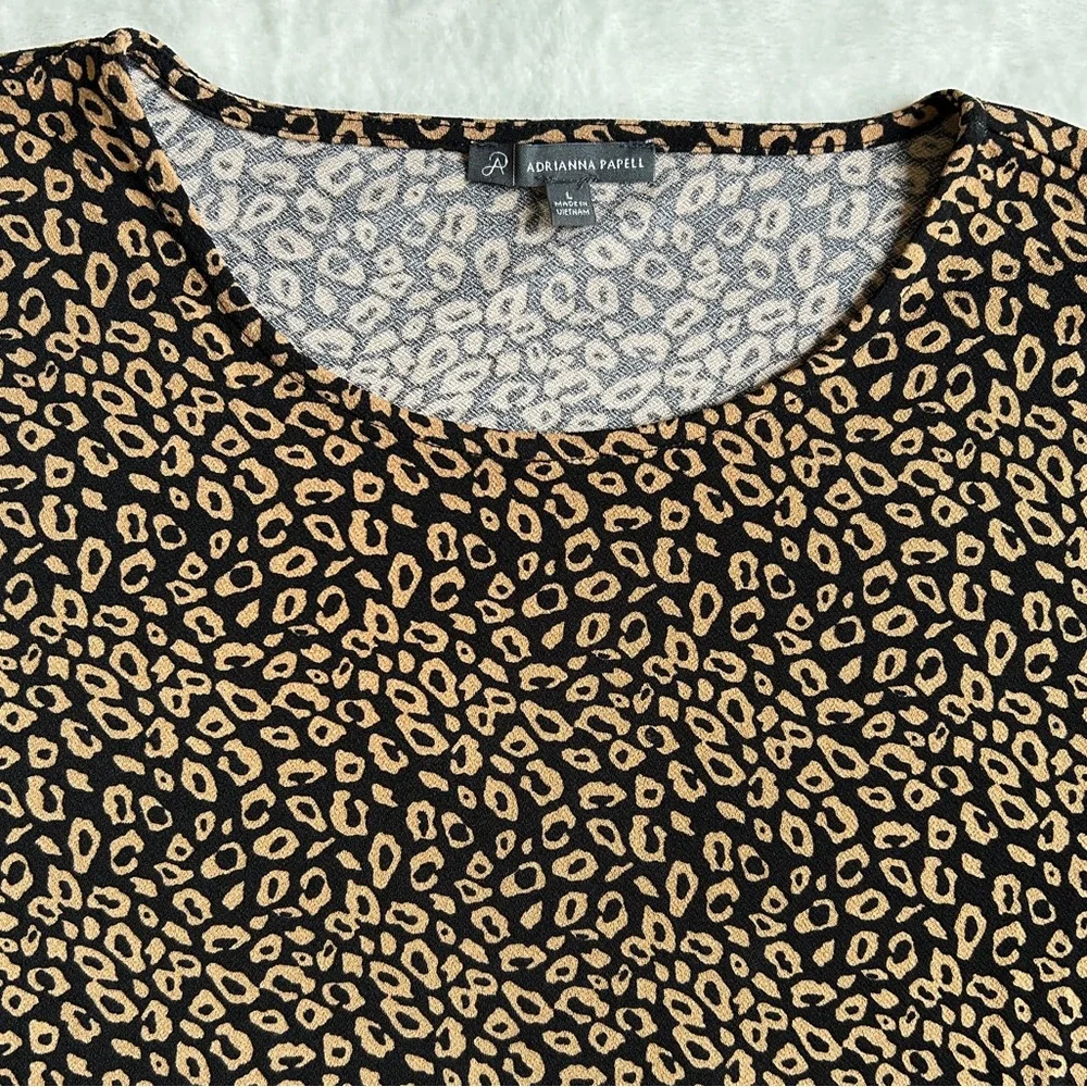 ADRIANNA PAPELL Animal Print Women’s‎ Blouse - Picture 8 of 11